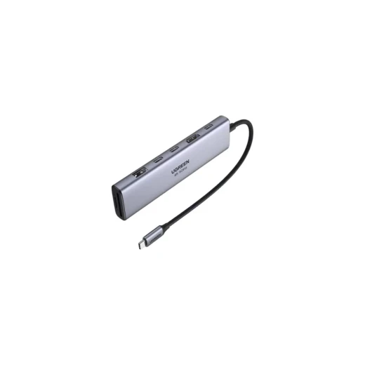 محول يو جرين 7 في 1 بمنفذ USB-C متعدد المنافذ HDMI 4K 100 واط PD قارئ بطاقات SD/TF فضي محول يو جرين 7 في 1 بمنفذ USB-C متعدد المنافذ HDMI 4K 100 واط PD قارئ بطاقات SD/TF فضي